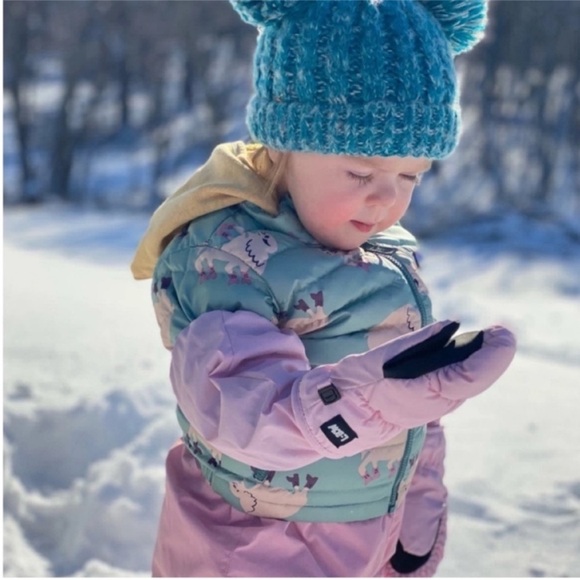 Patagonia Down Sweater Jacket in Gypsum Green Blue White Buffalo 12-18 months - Picture 10 of 11